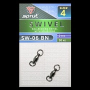 Вертлюг SPRUT SW-06 BN №4/50kg Ballbearing swivel with solid ring (уп.2шт)