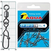 Карабин с вертлюгом AQUA SY-3013 №04 (8шт)