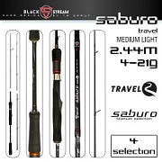 Спиннинг Sprut Saburo Travel 244ML 4-21g 6-12lb SST804MLFS