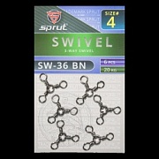 Вертлюг SPRUT SW-36 BN №4/20kg 3-Way swivel (уп.6шт)