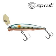 Воблер SPRUT Rufu Shine 70S-SMLT-SC 70mm 9gr загл.0.5-1.0m sinking