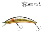 Воблер SPRUT Hiro 90F-GBK-SC 90mm 10gr загл.0.3-0.8m floating