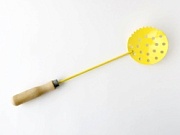 ЧЕРПАК для льда окрашенный (ручка пласт. под ДЕРЕВО), желтый