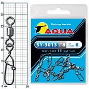 Карабин с вертлюгом AQUA SY-3013 №06 (8шт)