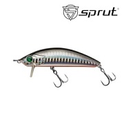 Воблер SPRUT Gurei 65F-SBK 65mm 6gr загл. 0.1-0.3m floating