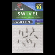 Вертлюг SPRUT SW-03 BN №10/13kg Roulette body rolling swivel (уп.12шт)