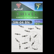 Вертлюг SPRUT SW-04 BN №7/20kg Diamond eye rolling swivel (уп.14шт)