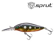 Воблер SPRUT Goromo 75F-GGRP-UV 75mm 12gr загл. 1.5-2.5m floating