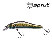 Воблер SPRUT Oshiba 80F-SBGBK (F1086) 80mm 8gr загл.0.8-1.5m floating