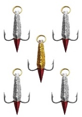 БЛЕСНА зимняя "ВАУЧЕР"  2,0г Олово (уп.20шт) БЛЁСТКИ. кр.Mustad