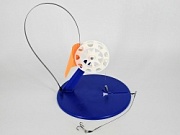 Жерлица с угл. стойкой с кат. d.85 цв.белый ОСНАЩЕННАЯ синяя