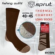 Термоноски Sprut Thermal Comfort Long Socks TCLS-BR-40-45 (Коричневый)