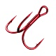 Тройной крючок Sprut Hara ST-36 RD №1/0 (Treble Round Bend Red Hook) (уп.5шт)