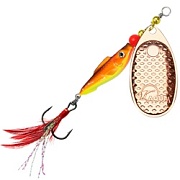 Блесна AQUA FISH COMET-4, с оперением 20,0g, цвет 05 (желто-оранжевый флюр, медь) 129851
