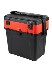 ЯЩИК ЗИМНИЙ черно-красный "ТРИ КИТА" (4+4 отделения для приманок) (380*360*240)