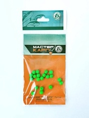 СТОПОР БУСИНА d6 (пакет)  САЛАТОВАЯ (силикон) (уп/20шт)