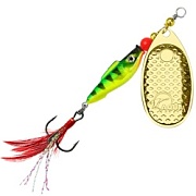 Блесна AQUA FISH COMET-4, с оперением 20,0g, цвет 62 (флуоресцентный окунь, золото) 129854