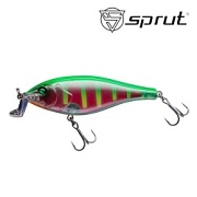 Воблер SPRUT Saba Shad 3D 70F-PNGRP-3D 70mm 9.2gr загл.1.0-2.0m floating