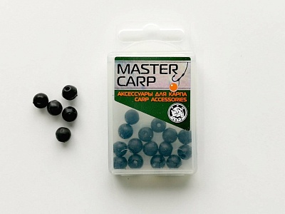 Бусина (коробочка) d11 ЧЕРНАЯ (силикон) (уп/10шт)