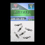 Вертлюг SPRUT SW-04 BN №1/45kg Diamond eye rolling swivel (уп.6шт)