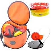 Набор жерлиц (10шт) с угл. стойкой с кат. цв.ассорти d.85 ОСНАЩЕННЫХ в СУМКЕ