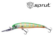 Воблер SPRUT Rei 3D 90F-CRGR-STR 90mm 12gr загл.3.5-5.0m floating