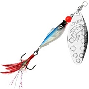 Блесна AQUA FISH LONG EXTRA-3, с оперением 20,0g, цвет 06 (голубая спинка, серебро) 129856