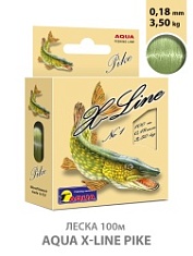 Леска AQUA X-Line Pike 0.18mm 100m