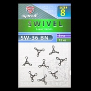 Вертлюг SPRUT SW-36 BN №8/12kg 3-Way swivel (уп.8шт)