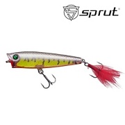 Воблер SPRUT Hikari Pop 3D 65TW-YT 65mm 7gr top water