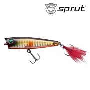 Воблер SPRUT Hikari Pop 3D 65TW-SGBK 65mm 7gr top water