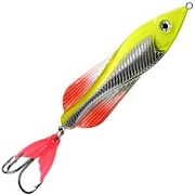 Блесна колебалка AQUA ВЬЮН 60,0mm, вес - 16,0g цвет 04 (серебро, желто-зеленый флюрик) 108220