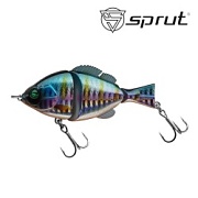 Воблер SPRUT Genzo 80F-SVBL 80mm 13gr загл. 0.1-0.3m floating