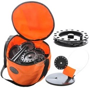 Набор жерлиц (10шт) с угл. стойкой с кат. цв.черный d.85 ОСНАЩЕННЫХ в СУМКЕ