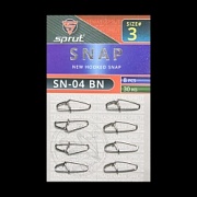 Карабин SPRUT SN-04 BN №3/30kg New hooked snap (уп.8шт)