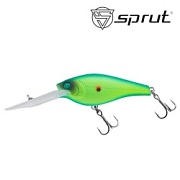 Воблер SPRUT Roko 80F-LGRD 80mm 21.5gr загл. 4.0-6.0m floating
