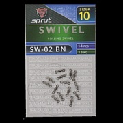 Вертлюг SPRUT SW-02 BN №10/13kg Rolling swivel (уп.14шт)