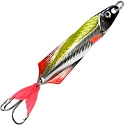 Блесна колебалка AQUA ГЛЮК 40,0mm, вес - 7,0g цвет 04 (серебро, желтый и красный металлик) 106731