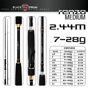Спиннинг Sprut RENZO 244M 7-28g 8-16lb SR802MXFS