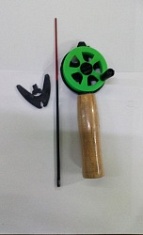 УДОЧКА зимняя "Профи" УП-1 с пробк. ручк. (хлыст стекловолокно) зеленая