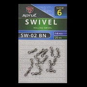 Вертлюг SPRUT SW-02 BN №6/25kg Rolling swivel (уп.14шт)