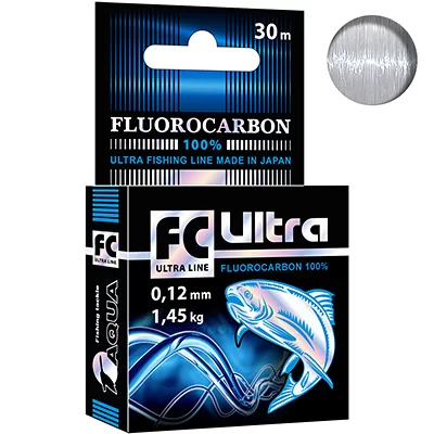 Леска AQUA FC Ultra Fluorocarbon 100% 30m 0,18mm