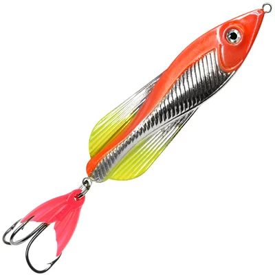 Блесна колебалка AQUA ВЬЮН 80,0mm, вес - 32,0g цвет 03 (серебро, красный металлик) 107989