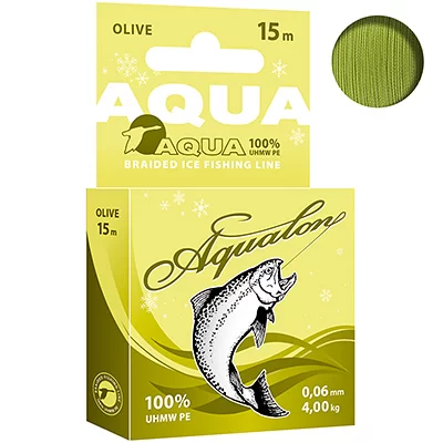 Плетёный шнур AQUALON OLIVE 15m 0.06mm (оливковый)