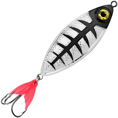 Блесна колебалка AQUA КРОК 80,0mm, вес - 42,0g цвет 01 (серебро, черный металлик) 108331