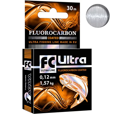 Леска AQUA FC Ultra Fluorocarbon Coated 30m 0,12mm