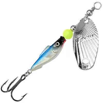 Блесна AQUA FISH SHELL-2, вес- 9,0g, лепесток №2 (серебро), цвет тела 06 (голубая спинка) 124187