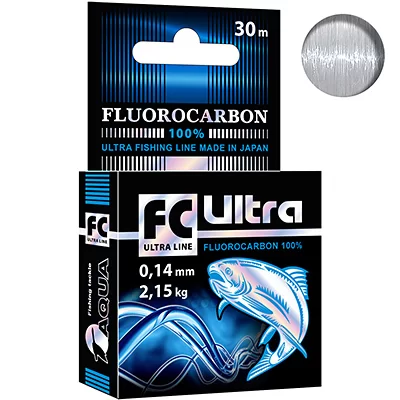 Леска AQUA FC Ultra Fluorocarbon 100% 30m 0,14mm