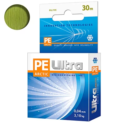 Плетёный шнур PE ULTRA ARCTIC oliva 30m 0.06mm