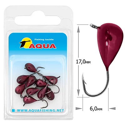 Капля с ушком, обмазка d5мм 1,9гр 119099 Мормышка ВОЛЬФРАМ AQUA (Ru) (уп.10 шт)